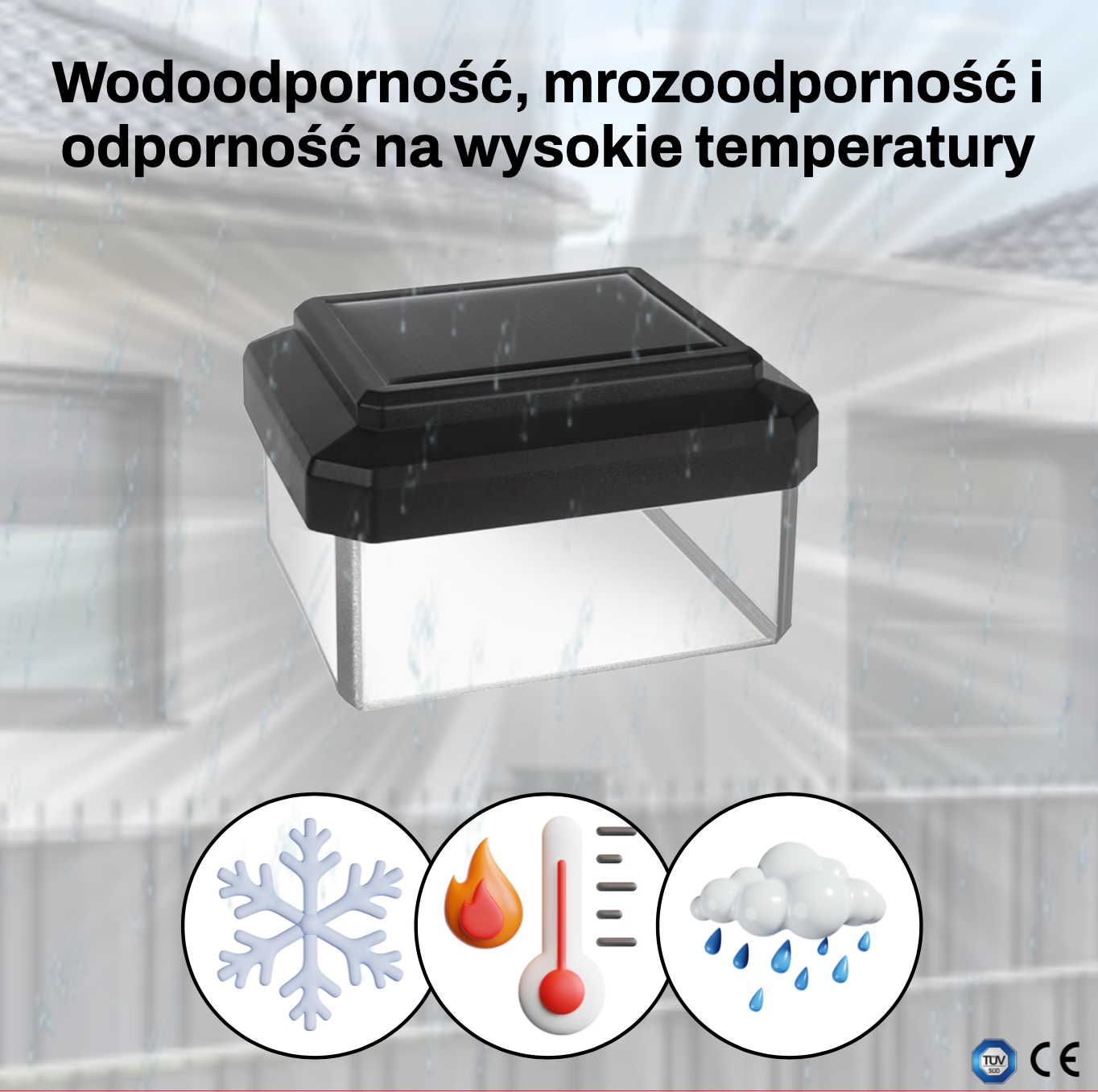 6040 Lampa solarna LED do ogrodzenia